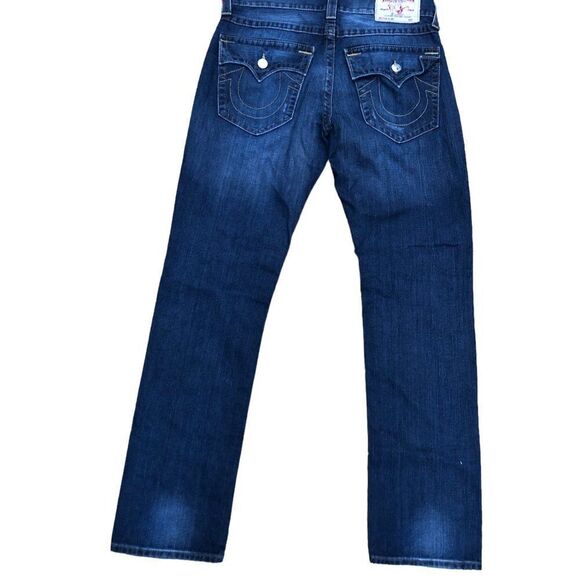 RARE True Religion Jeans Size 32 STRAIGHT Blue - Picture 4 of 7